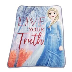 Elsa Frozen 2 Live Your Truth Disney Throw Blanket 50" x 36"